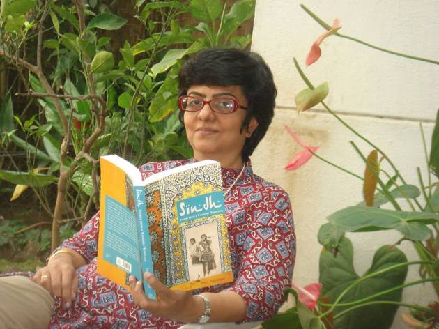 Writer Saaz Agarwal with her book "SIndh- Stories from a Vanished Homeland "